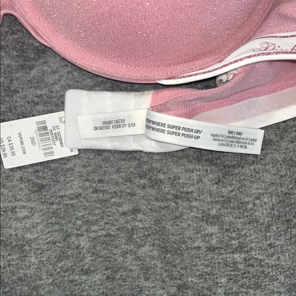 PINK Victoria's Secret Sparkling Pink Bra - Picture 3 of 5